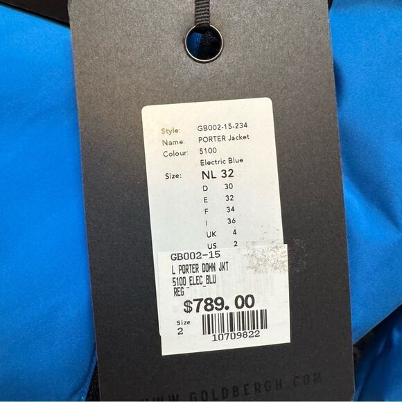Goldbergh Porter Ski Jacket NWT US 2 Electric Blue Waterproof - Picture 4 of 10